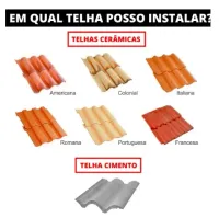Kit 50 Peças  Fixador Linha C Placa Painel Solar Alumínio e Inox Para Telha Cerâmica e Cimento  - Foto 3
