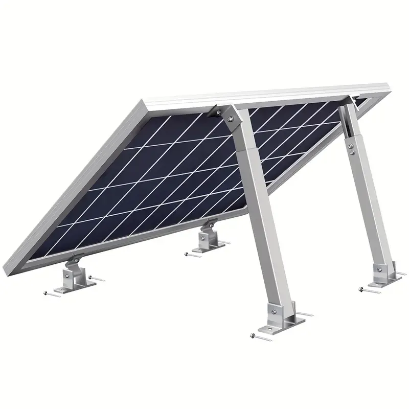 Suportes de painéis solares, ajustáveis de 15 a 30° para instalação em telhados planos, projetados para fixadores solares fotovoltaicos.