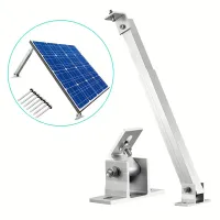 Suportes de painéis solares, ajustáveis de 15 a 30° para instalação em telhados planos, projetados para fixadores solares fotovoltaicos. - Foto 6
