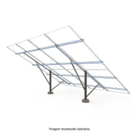 KIT ESTRUTURA SOLAR PARA SOLO MONOPOSTE AÇO GALVANIZADO-ALUMINIO PARA 8 MÓDULOS - Foto 2