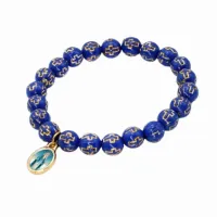 Pulseira Nossa Senhora das Graças conta com cruz azul