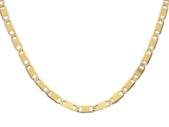  MJA-18070-60- Cordão Malha Piastrine, Em Ouro Amarelo 18K