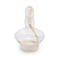 LAMPARINA DE VIDRO COMPLETA COM TAMPA E PAVIO - Foto 3