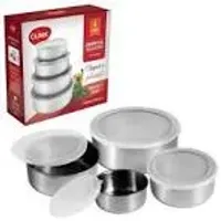 KIT 4 POTES ACO INOX