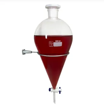 FUNIL DE SEP. SQUIBB  TORN. DE PTFE E ROLHA DE POLIPROPILENO 500ML