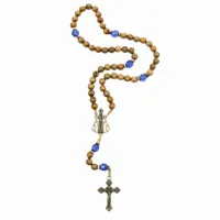 Terço Nossa Senhora Aparecida Imbuia com acrílico