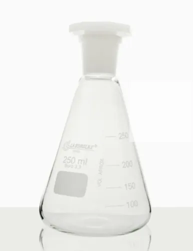FRASCO ERLENMEYER COM ROLHA DE POLI 500ML Imagem