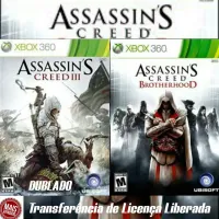 ASSASSINS CREED 3 DUBLADO + ASSASSINS CREED BROTHERWOOD