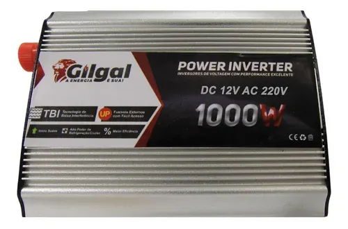 Inversor 1000w 12v Para 220v Motores Leves E Resistivo Imagem