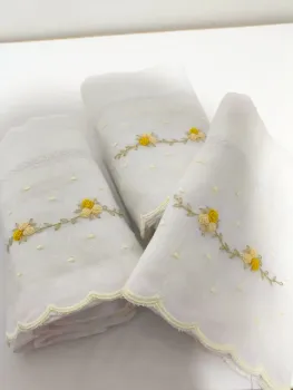 Trio de fralda amarelo 
