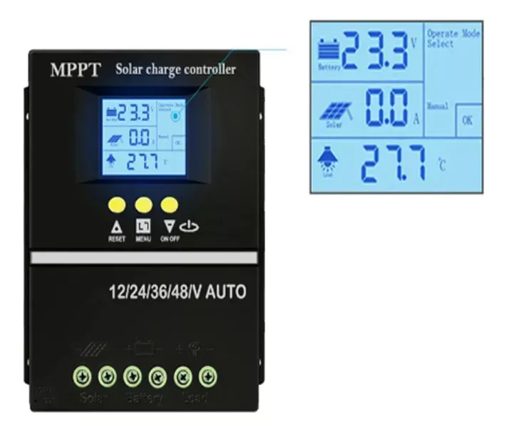  Controlador De Carga Solar 60a Mppt, Controlador Mppt 1pc.