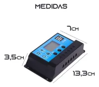 Controlador Automático De Carga Solar Pwm Lcd 10a Usb - Foto 2