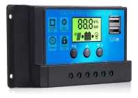 Controlador Automático De Carga Solar Pwm Lcd 10a Usb - Foto 3