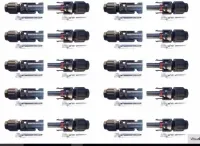 kit com 100 unidades de Conector Plug Mc4 Painel Placa Cabo Solar Macho Fêmea  - Foto 2