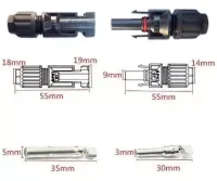 kit com 100 unidades de Conector Plug Mc4 Painel Placa Cabo Solar Macho Fêmea  - Foto 4