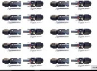 kit com 50 unidades de Conector Plug Mc4 Painel Placa Cabo Solar Macho Fêmea  - Foto 2