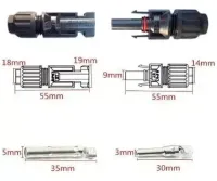 kit com 30 unidades de Conector Plug Mc4 Painel Placa Cabo Solar Macho Fêmea  - Foto 4