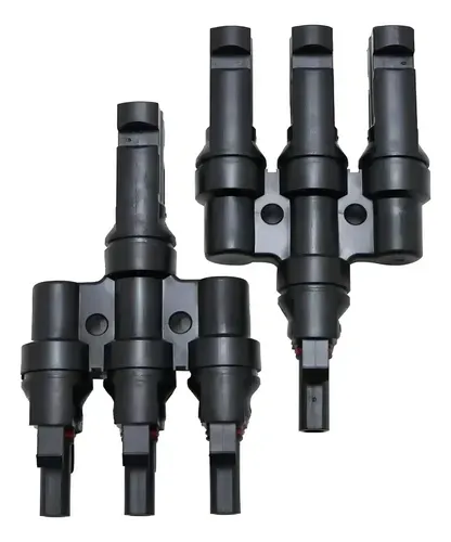 Kit 50 Unidades Dmit Conector Mc4 3 Vias Tipo Y Painel Solar Paralelo Par Cor Preto