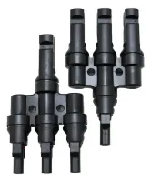 Kit 50 Unidades Dmit Conector Mc4 3 Vias Tipo Y Painel Solar Paralelo Par Cor Preto
