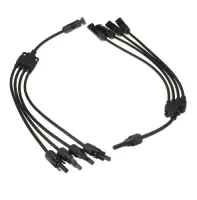 kit com 50 unidades - Conector Mc4 - Y 4 Cabo P/ Ligação Paralelo Painel Solar