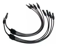 kit com 50 unidades - Conector Mc4 - Y 4 Cabo P/ Ligação Paralelo Painel Solar - Foto 2