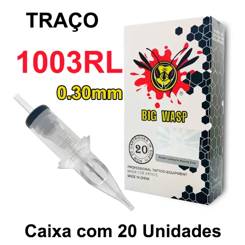 Cartucho BIG WASP MATTE - TRAÇO 1003RL 0.30mm CAIXA 20 UNIDADES Imagem
