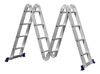 Escada Articulada Andaime Multiuso 150kg 16 Degraus Mor 4x4