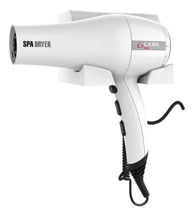 kit 5 Secador Cabelo Ga.ma Spa Dryer Large Com Suporte Parede 220v Imagem