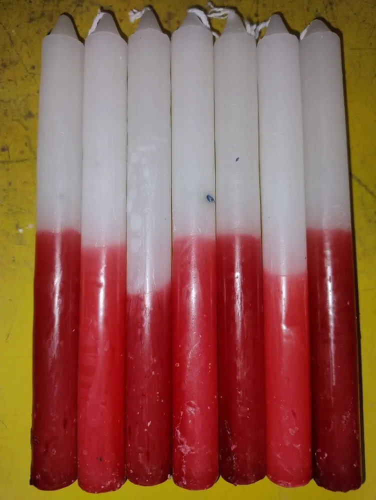 VELAS PALITO BICOLORES 500GRS  PCTS COM 15 UNIDADES 