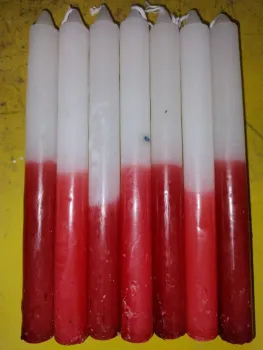 VELAS PALITO BICOLORES 500GRS  PCTS COM 15 UNIDADES 
