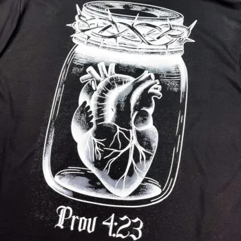 Oversized Preta Full Guarda Teu Coração Prov 4:23 - Foto 2