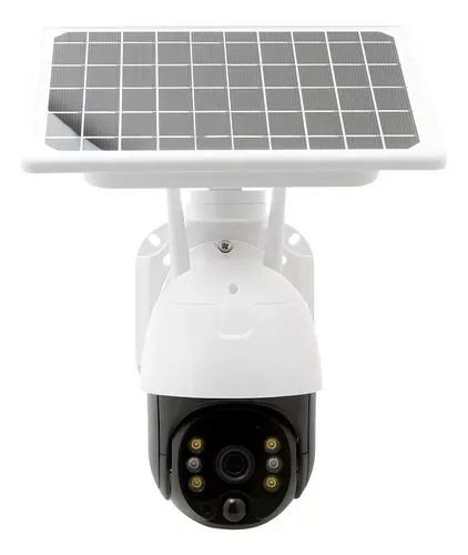 Câmera Segurança Bateria Solar, Wifi Ip66, Full Hd Cor Preto-Branco Imagem