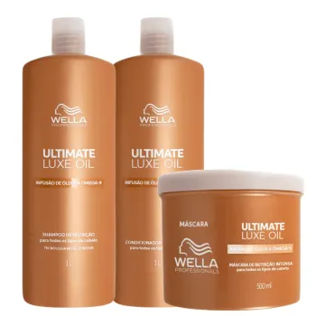 SHAMPOO WELLA ULTIMATE LUXE OIL INFUSÃO DE OLEOS & OMEGA-9 1L - Foto 2