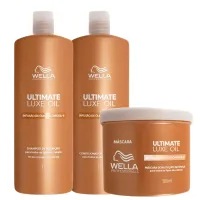 SHAMPOO WELLA ULTIMATE LUXE OIL INFUSÃO DE OLEOS & OMEGA-9 1L - Foto 2