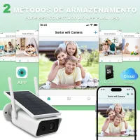 Câmera De Segurança Wifi Com Placa Solar Hd Prova D'água - Foto 4
