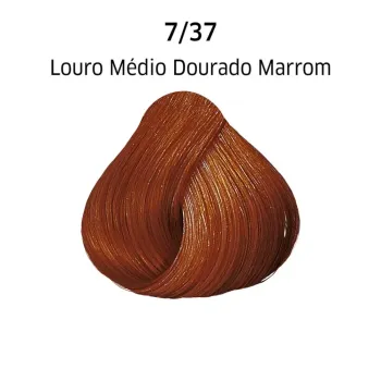 TINTA COLOR PERFECT 7/37 LR MEDIO DOURADO MARROM WELLA 60ML - Foto 2