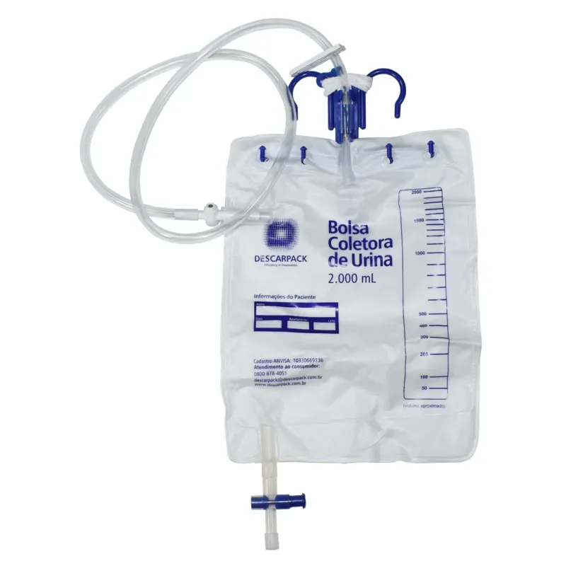Bolsa Coletora de Urina 2L com Ponto de Coleta Descarpack Imagem