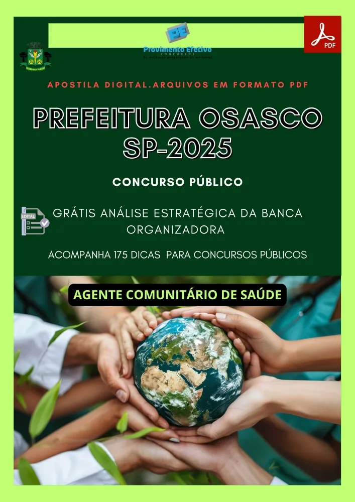 Apostila Prefeitura Osasco SP Agente Comunitário  2025 Imagem