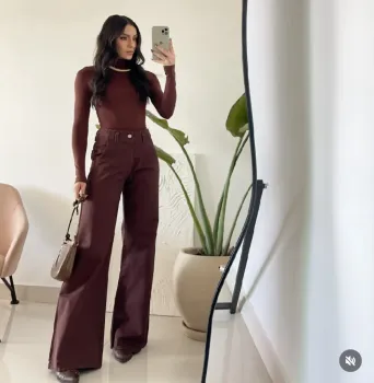Wide Leg Marrom