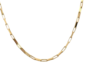 MJA-18044-60 - Cordão Malha Veneziana Elos Longo, Em Ouro 18K