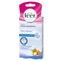 Veet Folhas Depilatórias Facial Peles Delicadas  - 12 folhas 