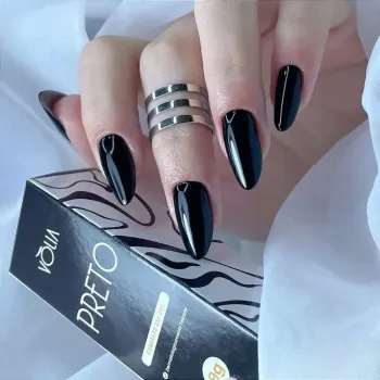 VÒLIA - Esmalte em Gel - Preto - Secar em Cabine Led / UV - 9g - Foto 2