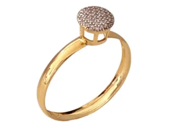 MJA-16909-15 - Anel Chuveiro Feminino. Em Ouro 18K