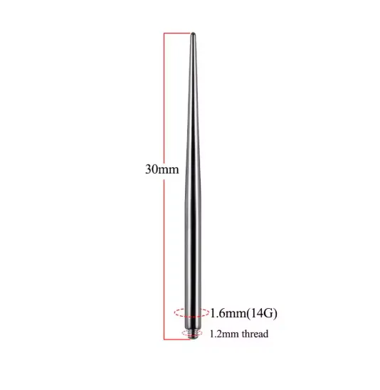 Taper Aço Cirúrgico  para Joia de Rosca Interna 1.6mm ACO01
