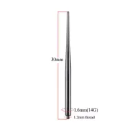 Taper Aço Cirúrgico  para Joia de Rosca Interna 1.6mm ACO01