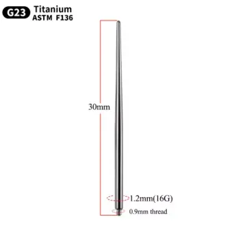 Taper em Titânio para Joia de Rosca Interna 1.2mm TIT13