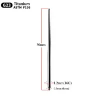 Taper em Titânio para Joia de Rosca Interna 1.2mm TIT13