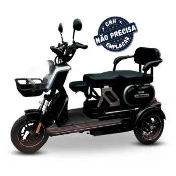 TRICICLO ELÉTRICO U1-S PANDA – 3 LUGARES 800W **AUTOPROPELIDO** LÍTIO