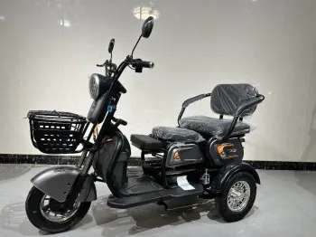 Triciclo Elétrico Duos Zube-350 500W Cinza Três Assentos