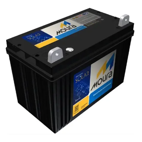 Bateria Estacionária Moura Solar 12V 111Ah 12MS111 Energia Solar Fotovoltaica Imagem